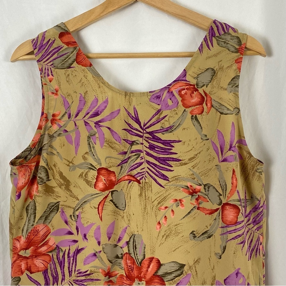 Kasper For A.S.L. Floral Sleeveless Tank Top Multicolor Size 10 - Picture 12 of 16
